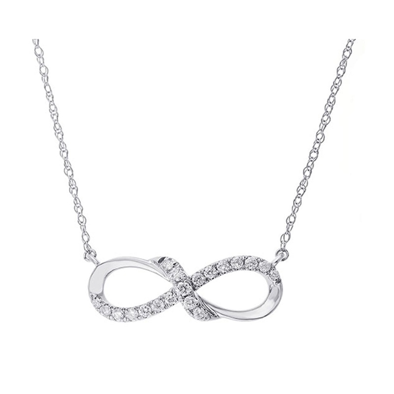 10Kt White Gold Diamond 1/7Ctw Pendant