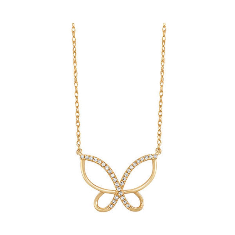 10Kt Yellow Gold Diamond 1/10Ctw Pendant