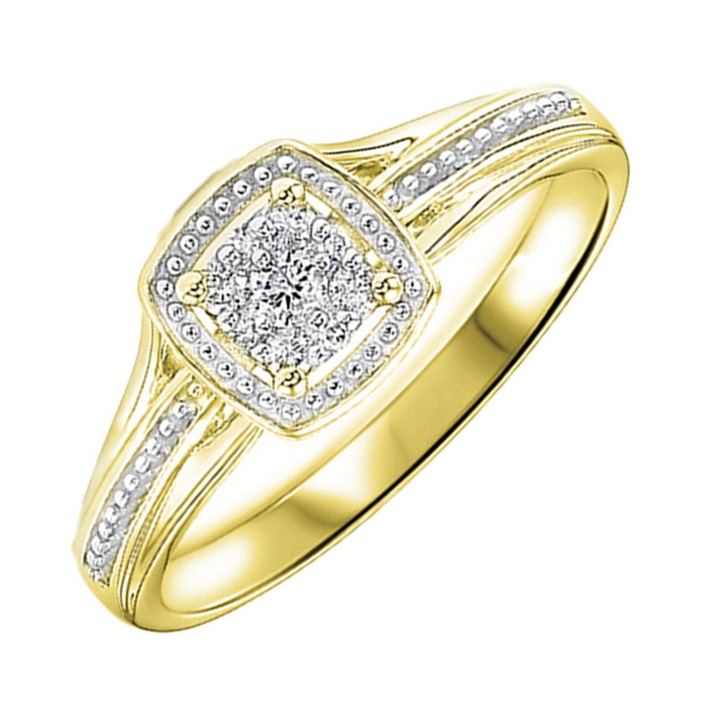 10Kt Yellow Gold Diamond 1/10Ctw Ring