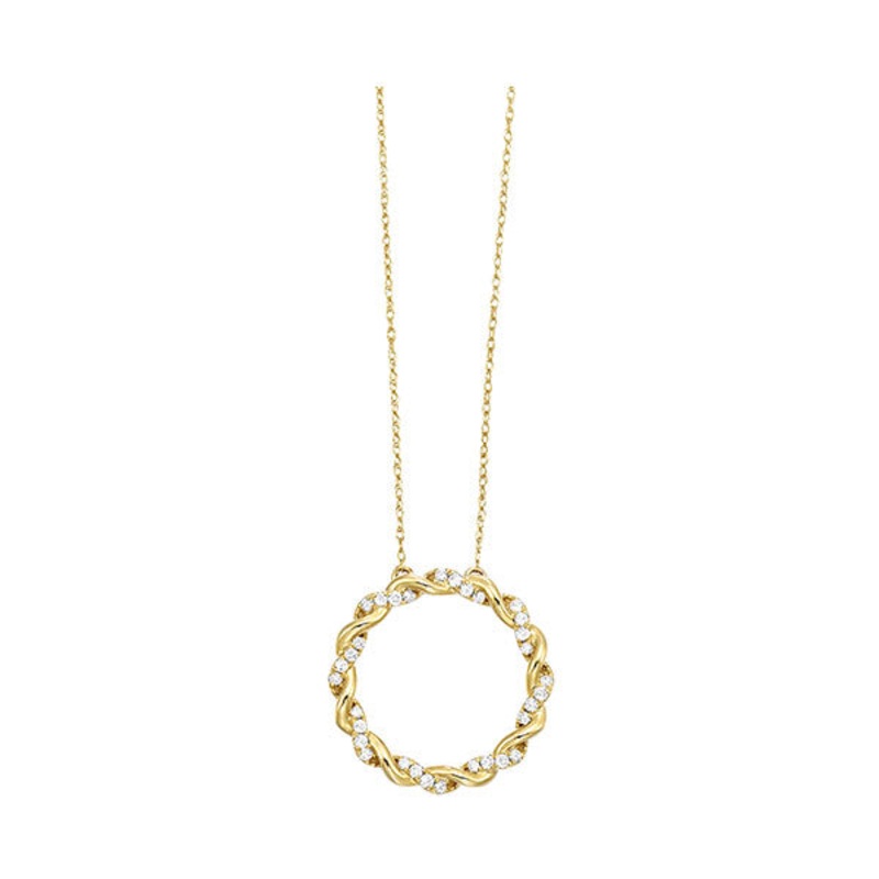 10Kt Yellow Gold Diamond 1/4Ctw Pendant
