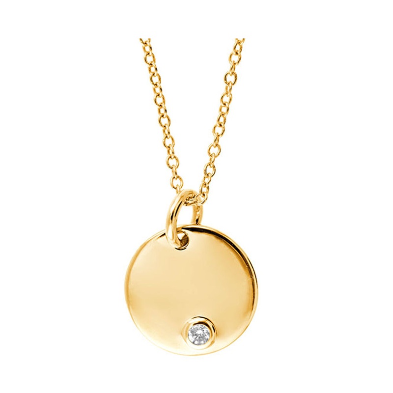 10Kt Yellow Gold Diamond 1/50Ctw Pendant