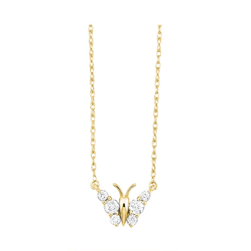 10Kt Yellow Gold Diamond 1/5Ctw Pendant