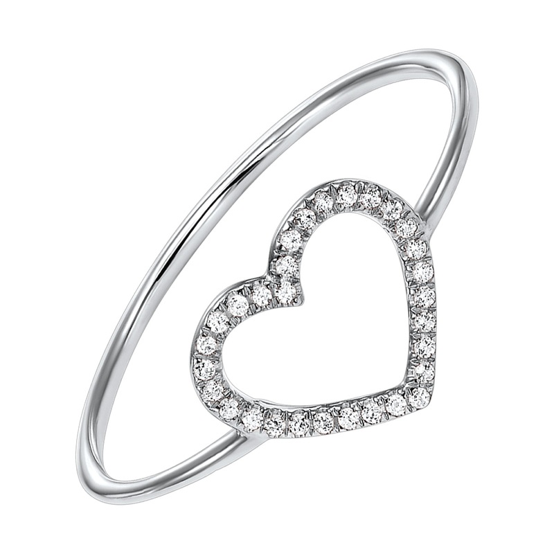 14Kt White Gold Diamond 1/20Ctw Ring