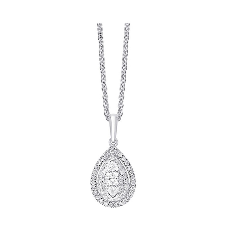 14Kt White Gold Diamond 1/5Ctw Pendant