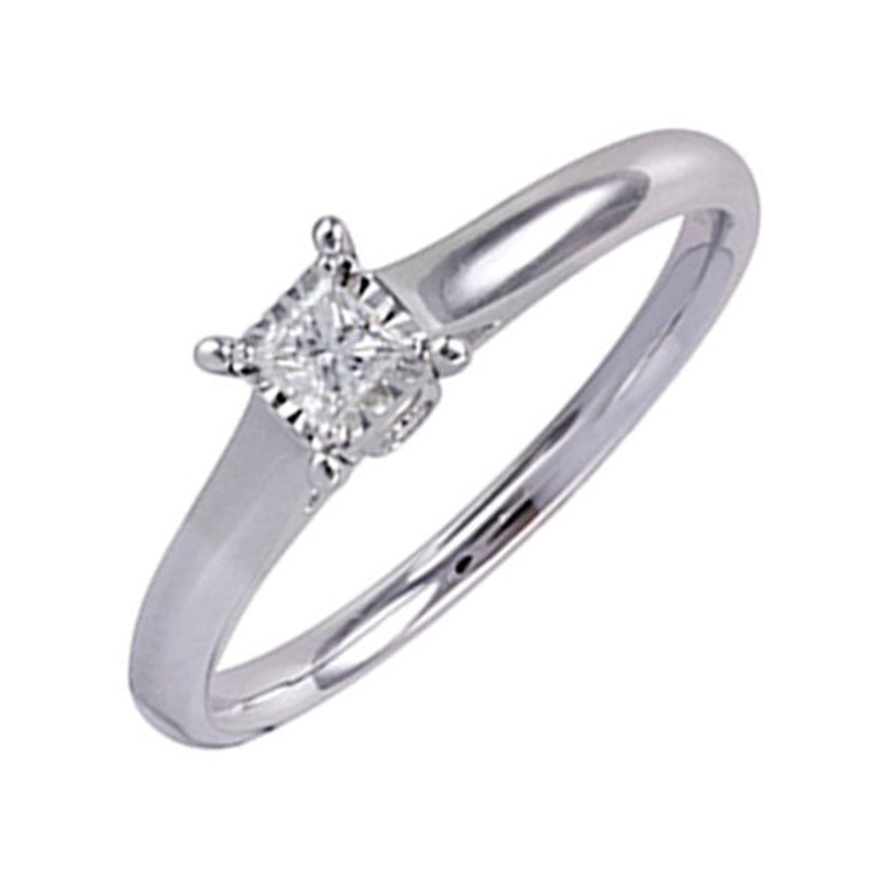 14Kt White Gold Diamond 1/6Ctw Ring