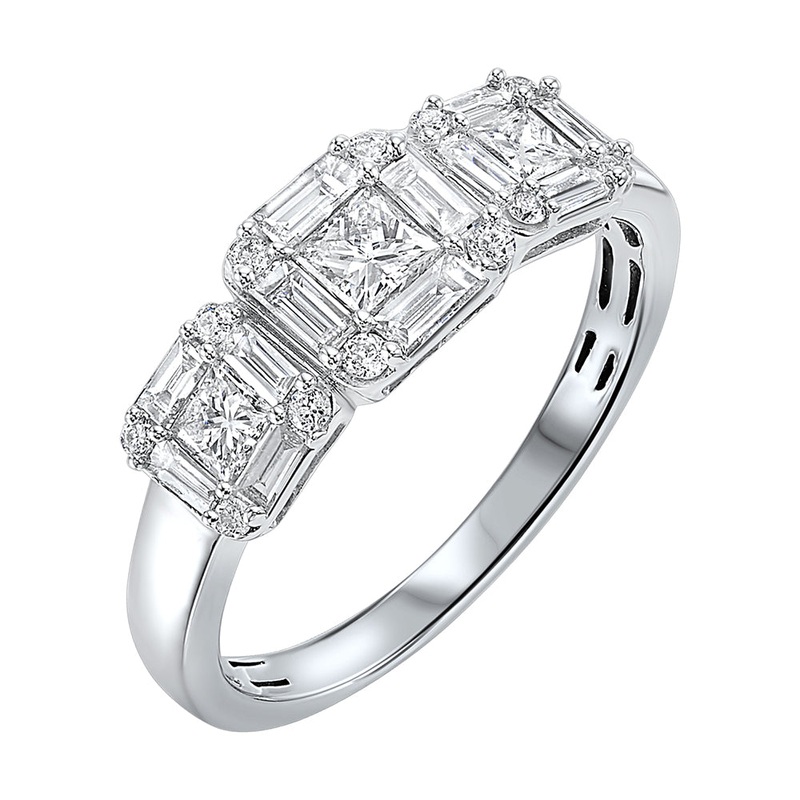 14Kt White Gold Diamond 1Ctw Ring