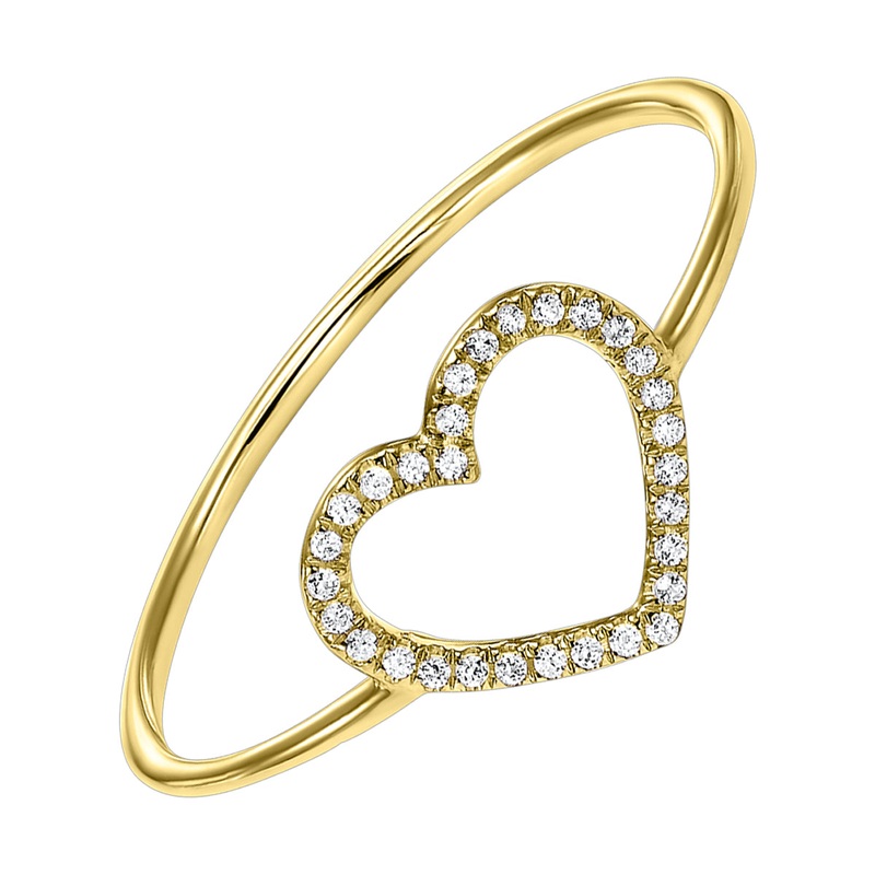 14Kt Yellow Gold Diamond 1/20Ctw Ring