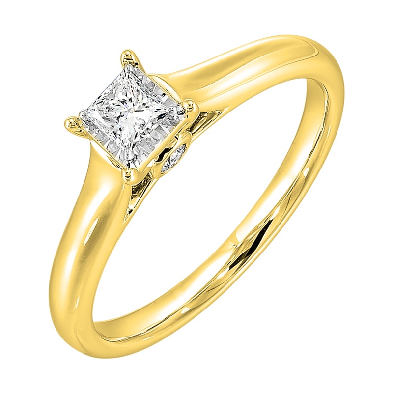14Kt Yellow Gold Diamond 1/4Ctw Ring