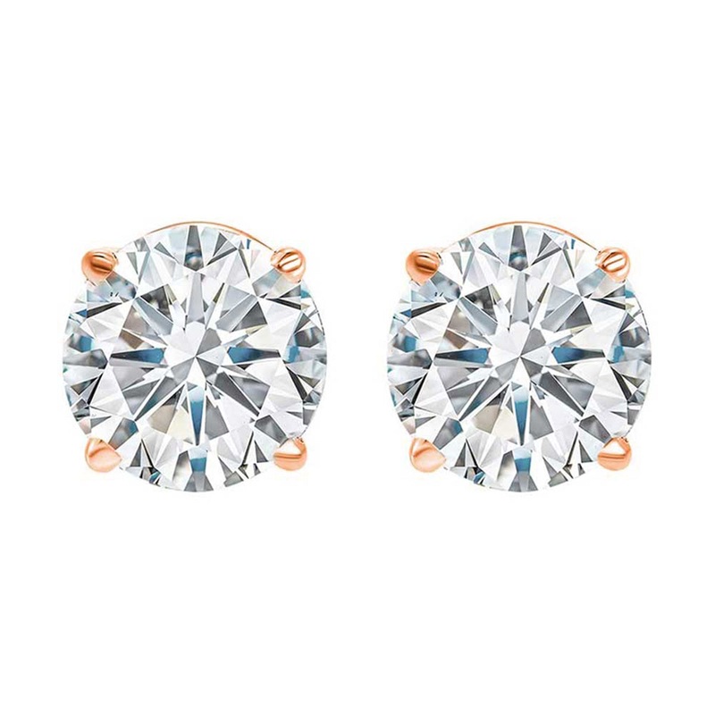14Kt Rose Gold Diamond 1Ctw Earring