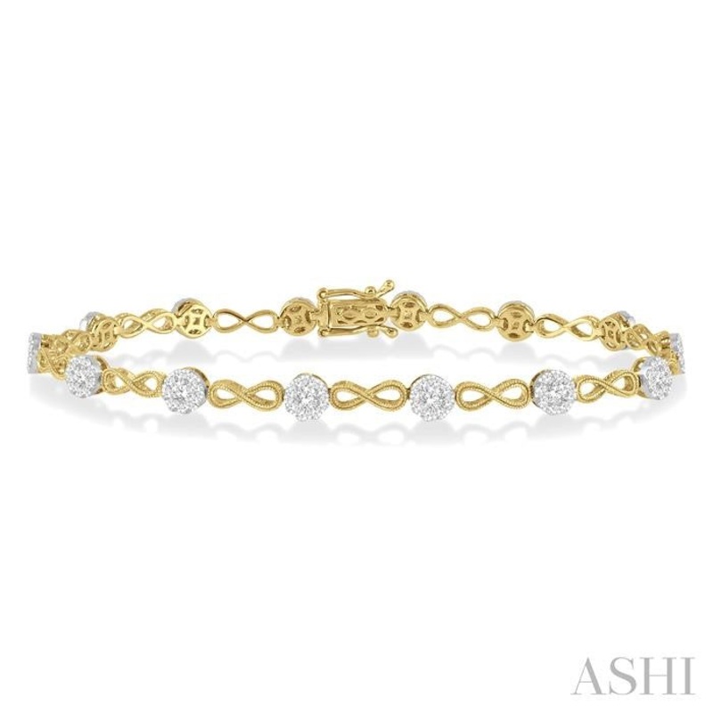 LOVEBRIGHT DIAMOND INFINITY LINK BRACELET