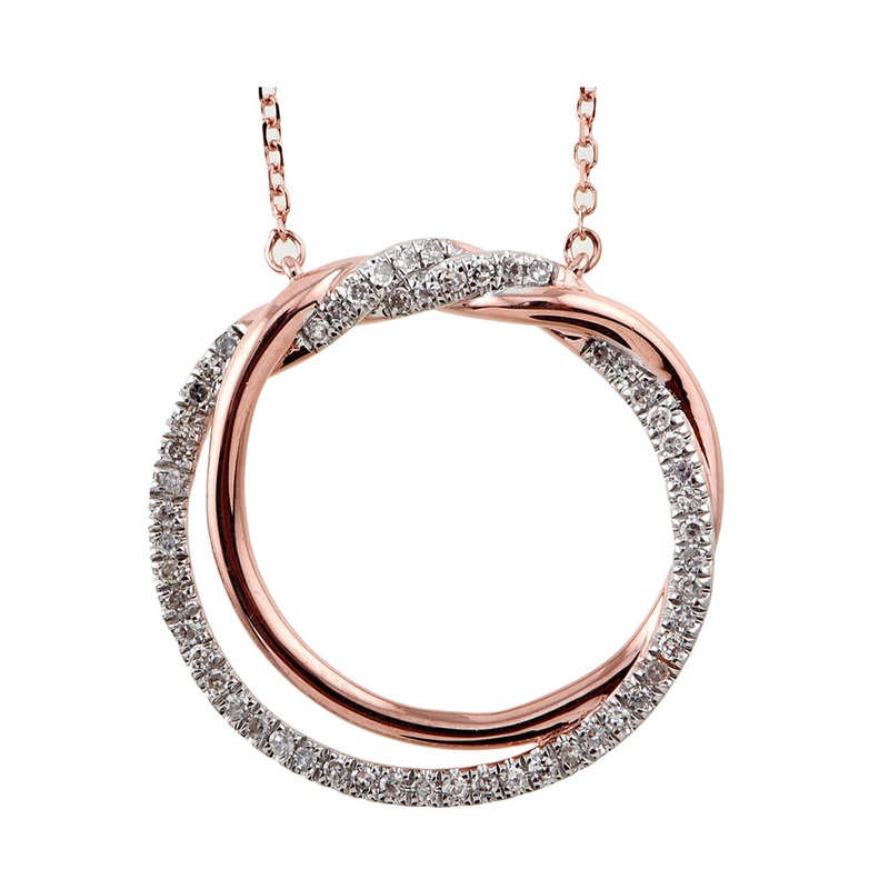 10Kt Rose Gold Diamond 1/7Ctw Pendant