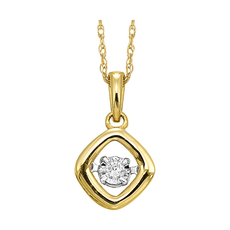 10Kt Yellow Gold Diamond 1/25Ctw Pendant