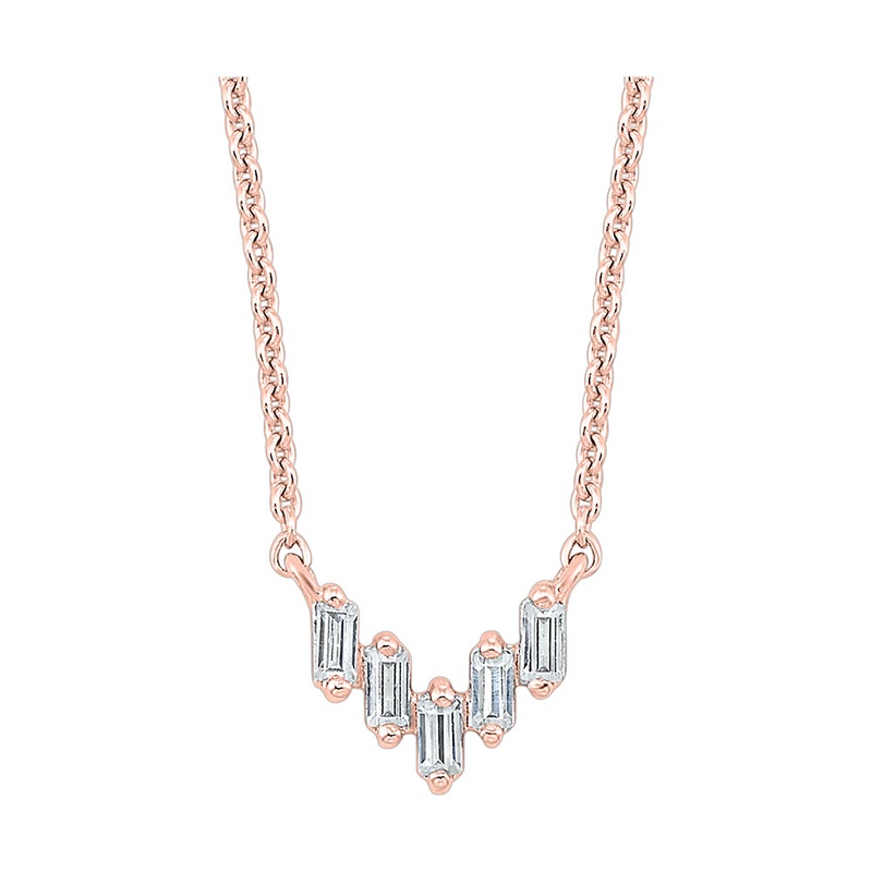 14Kt Rose Gold Diamond 1/10Ctw Pendant