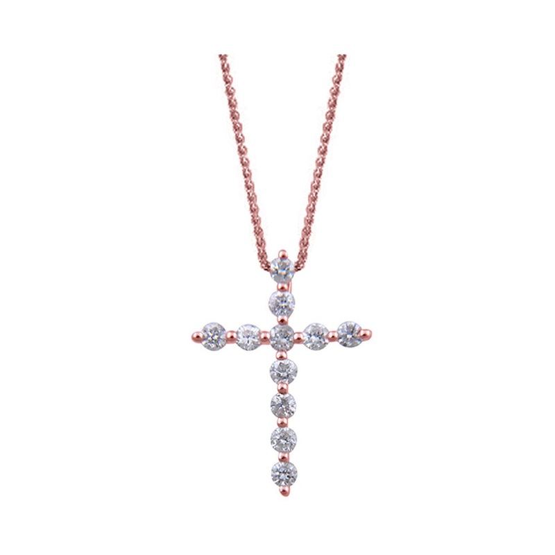 14Kt Rose Gold Diamond 1/4Ctw Pendant