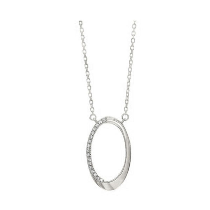 14Kt White Gold Diamond 1/25Ctw Pendant