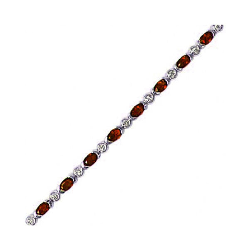 14Kt White Gold Diamond 1/2Ctw & Ruby 5 1/6Ctw Bracelet