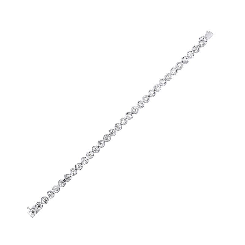 14Kt White Gold Diamond 3Ctw Bracelet