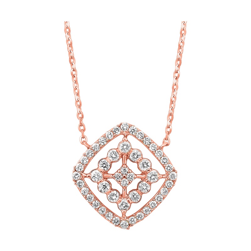 10Kt Rose Gold Diamond 3/8Ctw Pendant