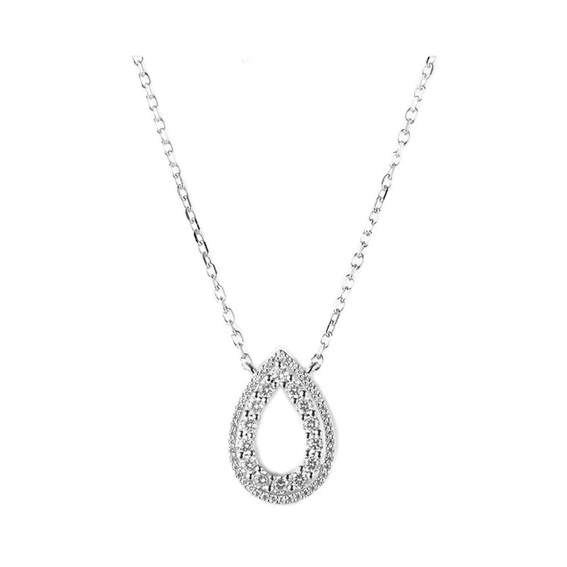 10Kt White Gold Diamond 1/2Ctw Necklace