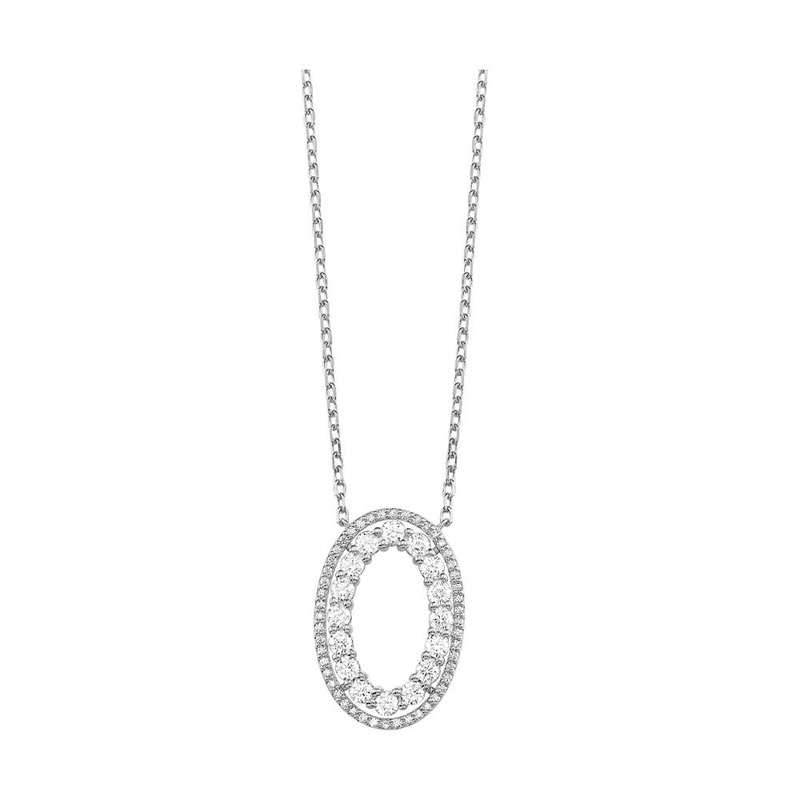 10Kt White Gold Diamond 1Ctw Pendant