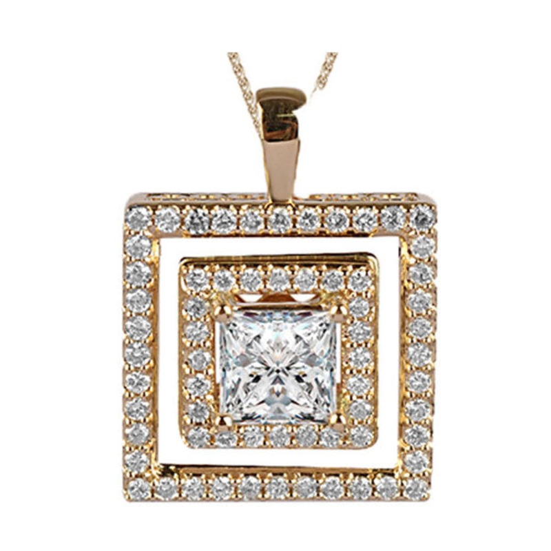 10Kt Yellow Gold Diamond 1 1/2Ctw Pendant