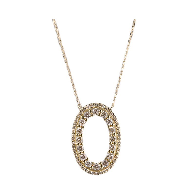 10Kt Yellow Gold Diamond 1Ctw Necklace