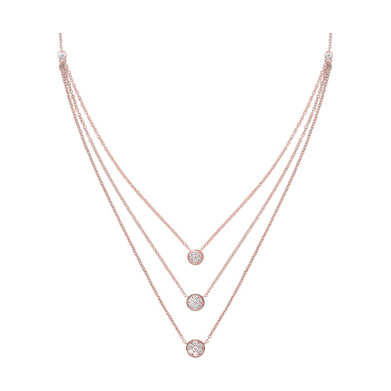14Kt Rose Gold Diamond 1/3Ctw Necklace