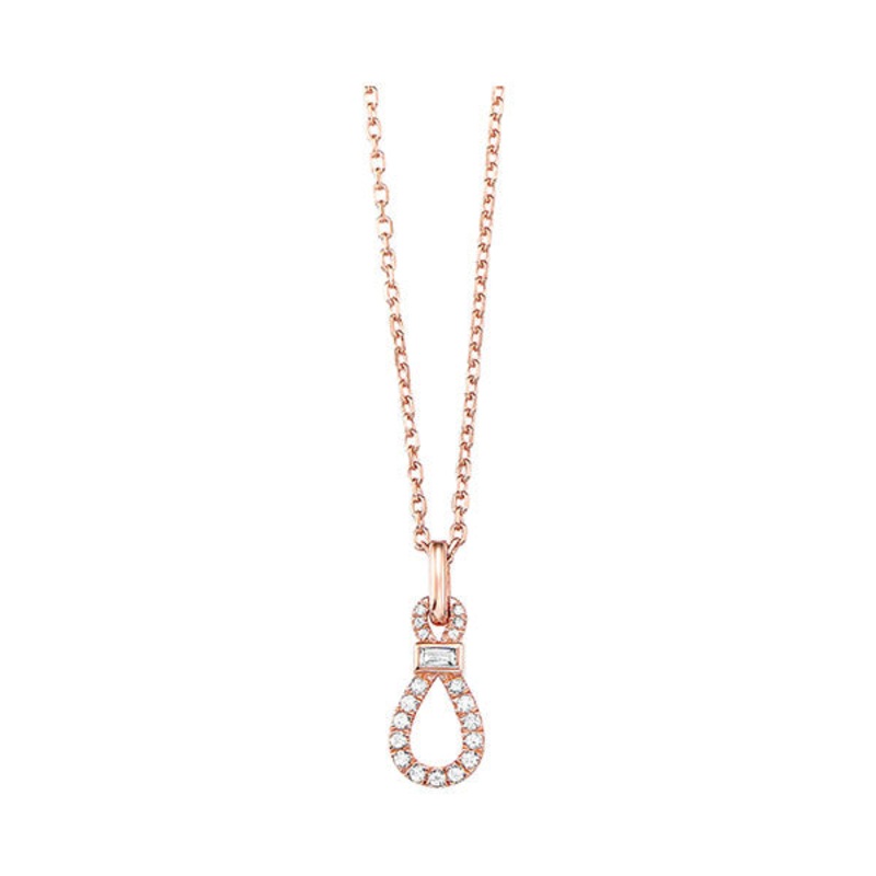 14Kt Rose Gold Diamond 1/5Ctw Pendant