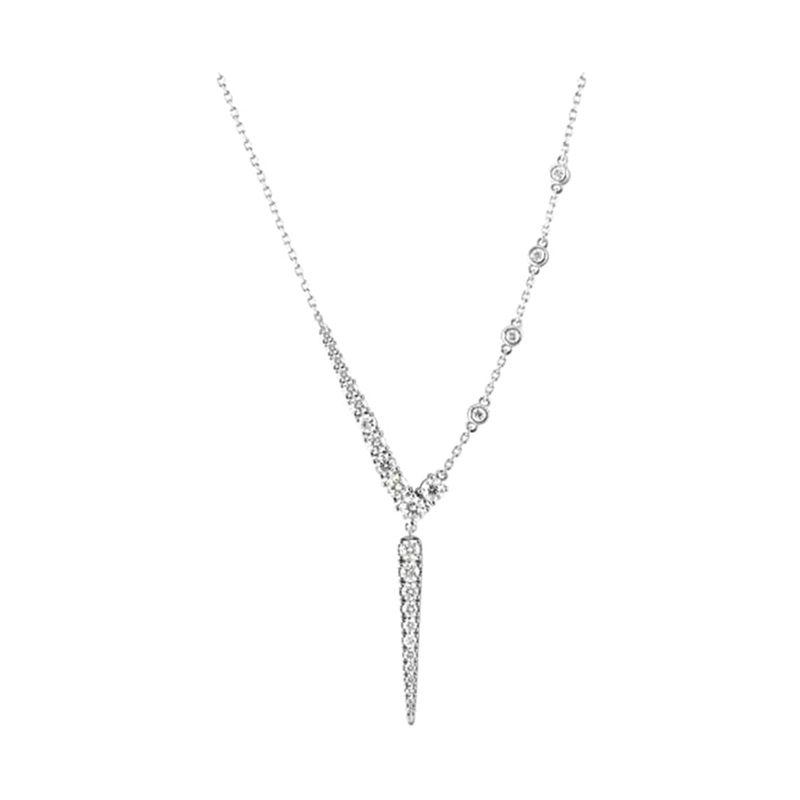 14Kt White Gold Diamond 1 1/3Ctw Necklace