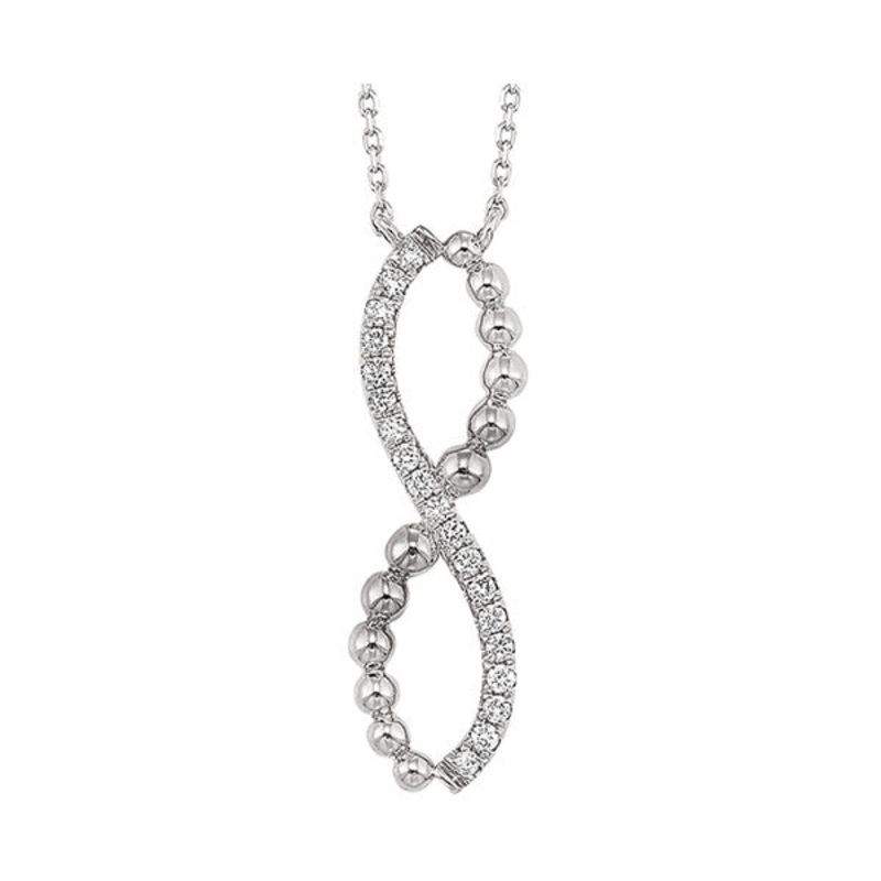 14Kt White Gold Diamond 1/10Ctw Necklace