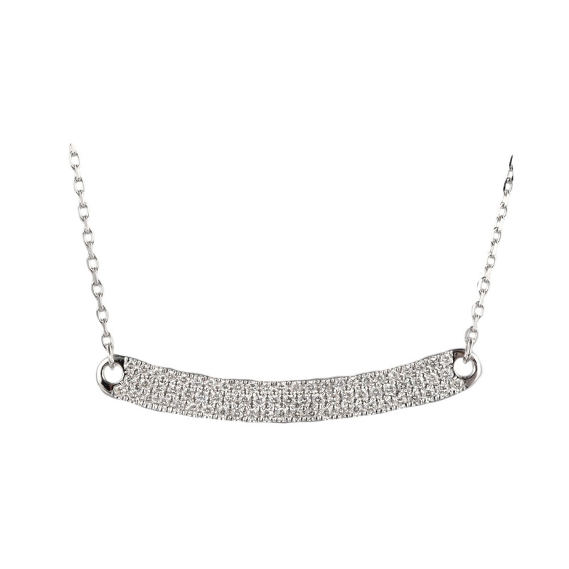 14Kt White Gold Diamond 1/2Ctw Necklace