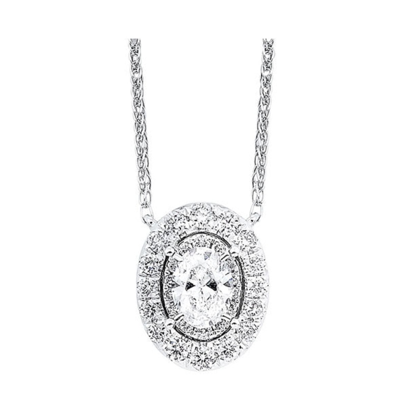 14Kt White Gold Diamond 1/3Ctw Necklace