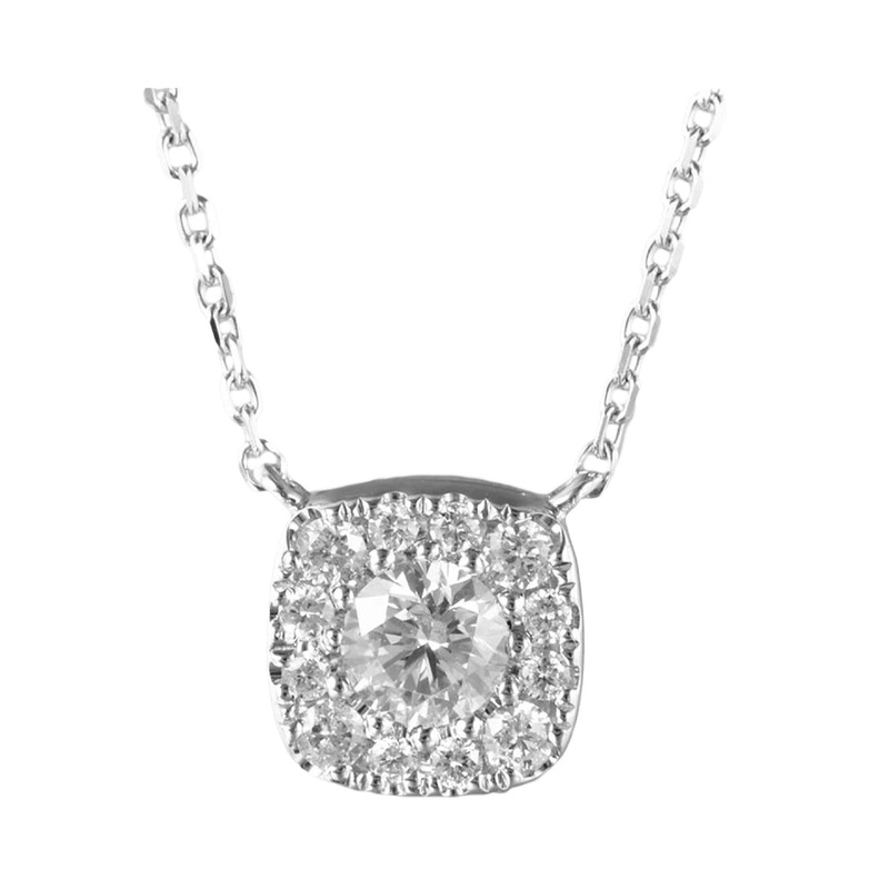 14Kt White Gold Diamond 1/4Ctw Necklace
