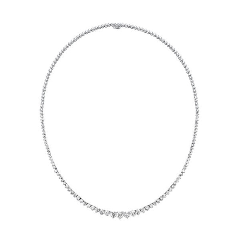14Kt White Gold Diamond 10Ctw Necklace
