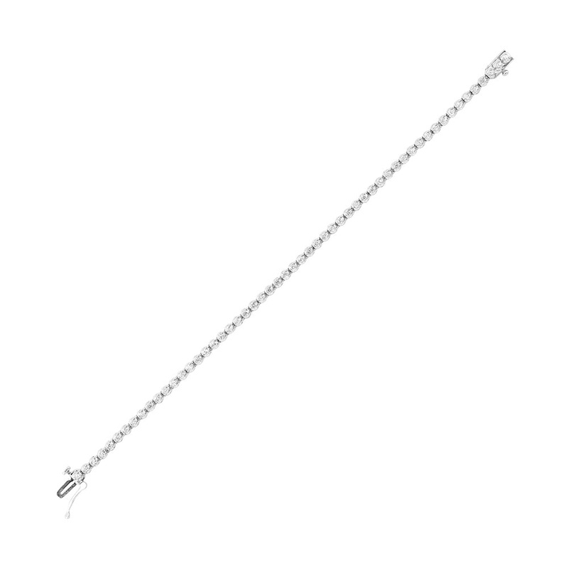 14Kt White Gold Diamond 1Ctw Bracelet