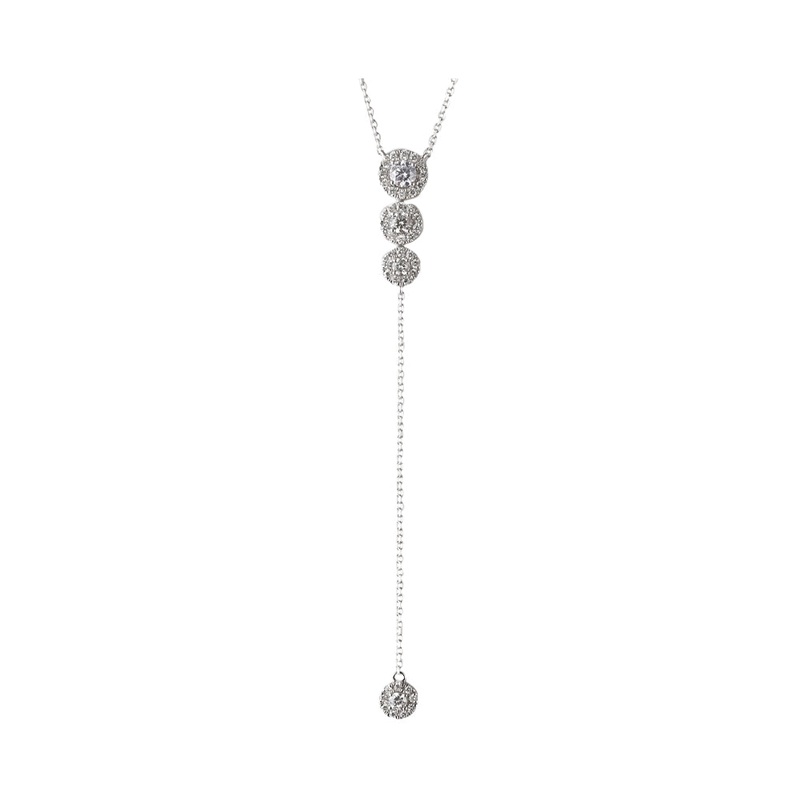 14Kt White Gold Diamond 5/8Ctw Necklace