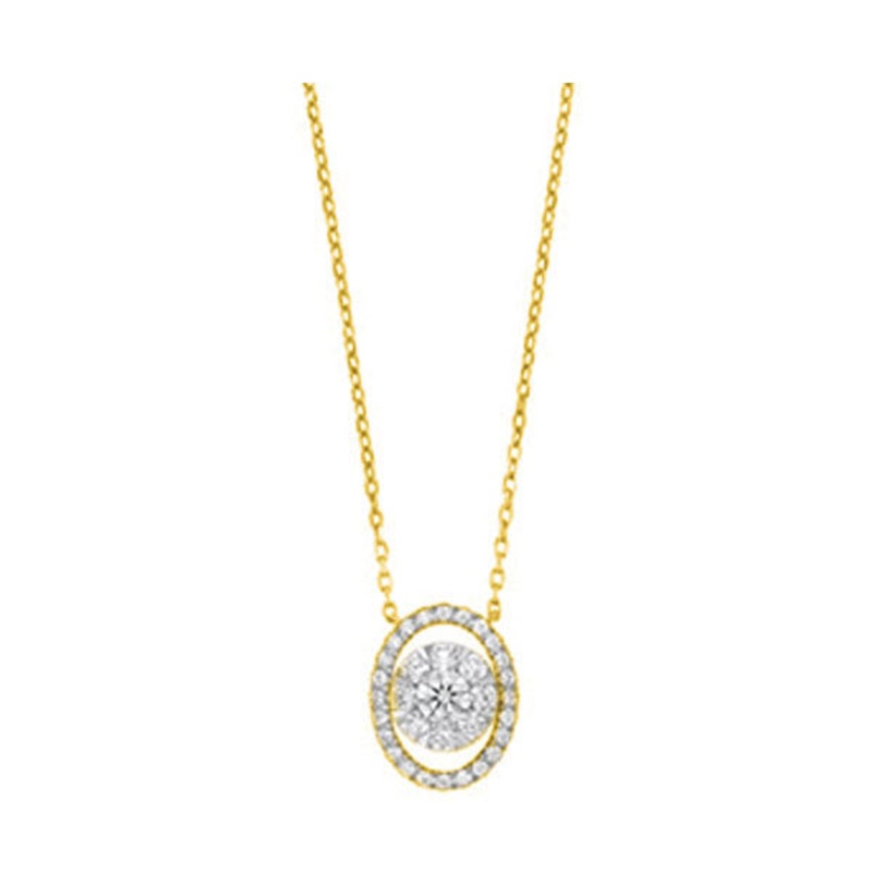 14Kt Yellow Gold Diamond 1/2Ctw Necklace
