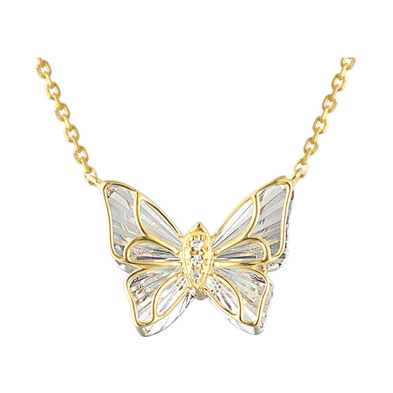 14Kt Yellow Gold Diamond 1/50Ctw Necklace