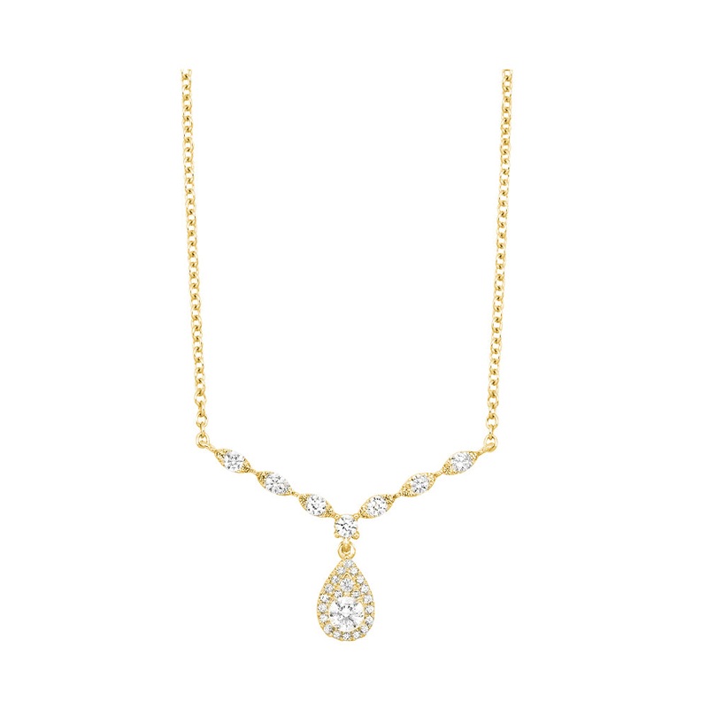 14Kt Yellow Gold Diamond 5/8Ctw Necklace