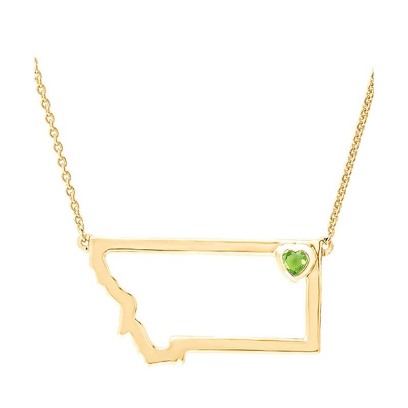 14Kt Yellow Gold & Peridot 1/5Ctw Pendant