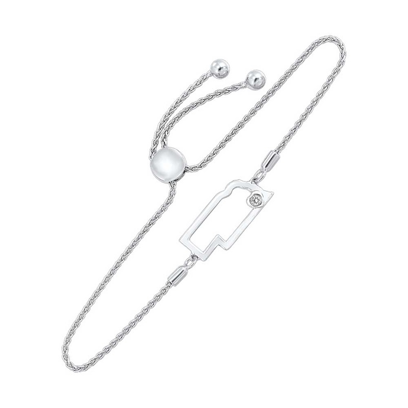 10Kt White Gold Diamond 1/50Ctw Bracelet