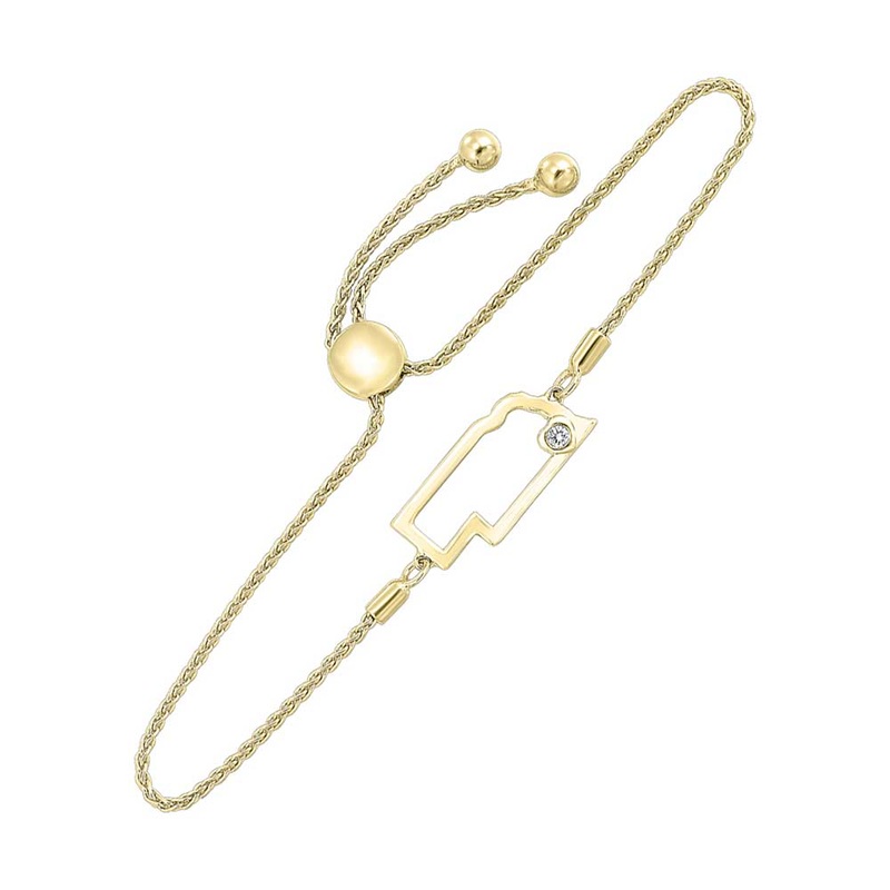 10Kt Yellow Gold Diamond 1/25Ctw Bracelet