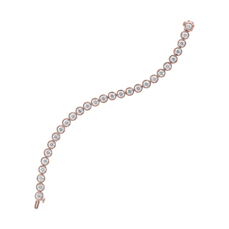 14Kt Rose Gold Diamond 1Ctw Bracelet