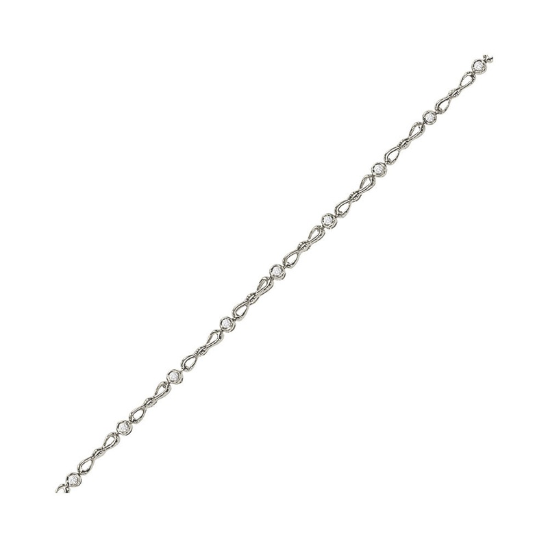 14Kt White Gold Diamond 1/5Ctw Bracelet