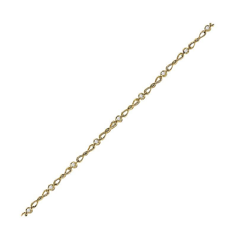 14Kt Yellow Gold Diamond 1/5Ctw Bracelet
