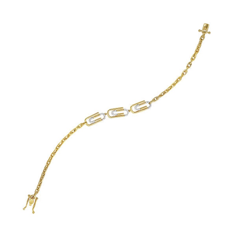 10Kt Yellow Gold Diamond 1/7Ctw Bracelet