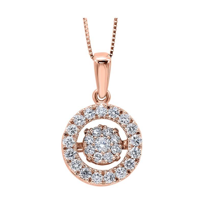 10Kt Rose Gold Diamond 1/2Ctw Pendant