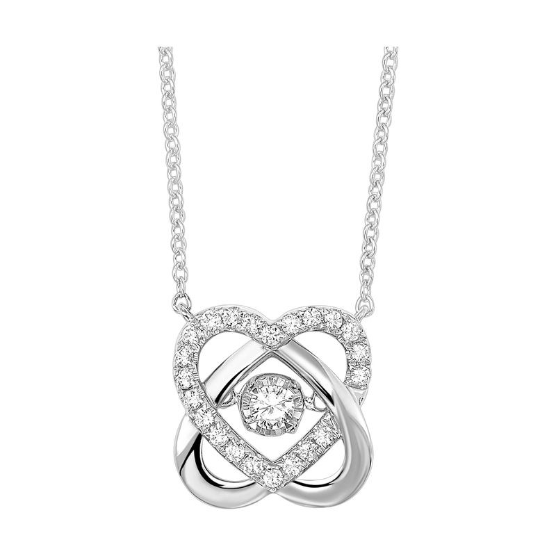 10Kt White Gold Diamond 1/5Ctw Necklace