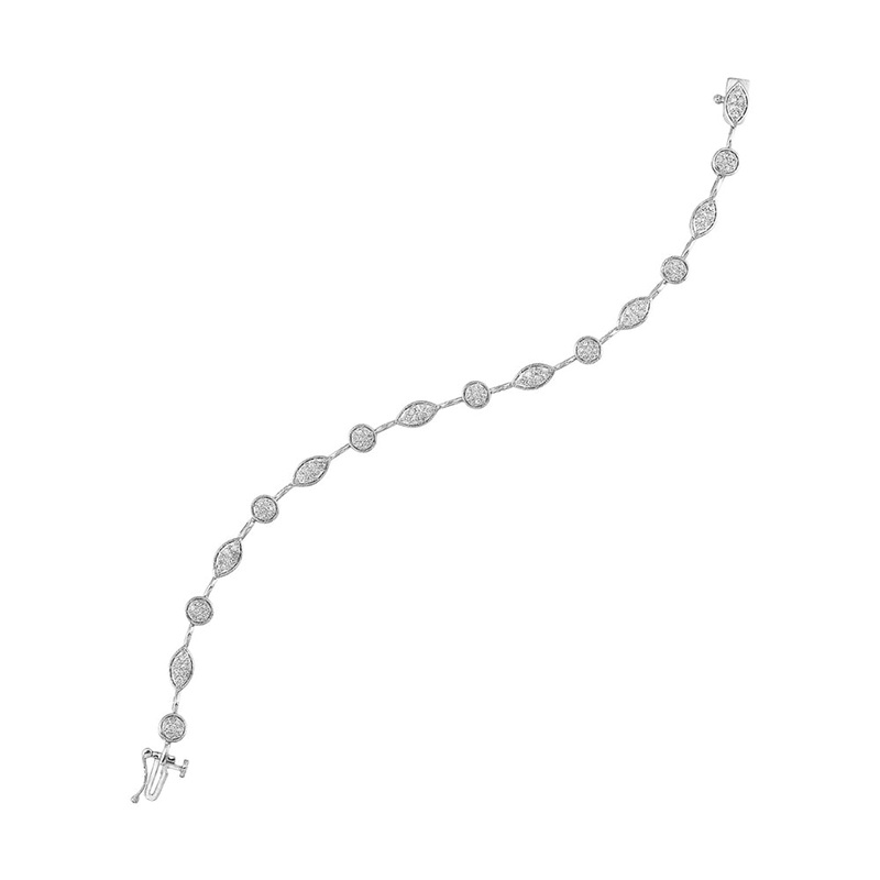 10Kt White Gold Diamond 1Ctw Bracelet