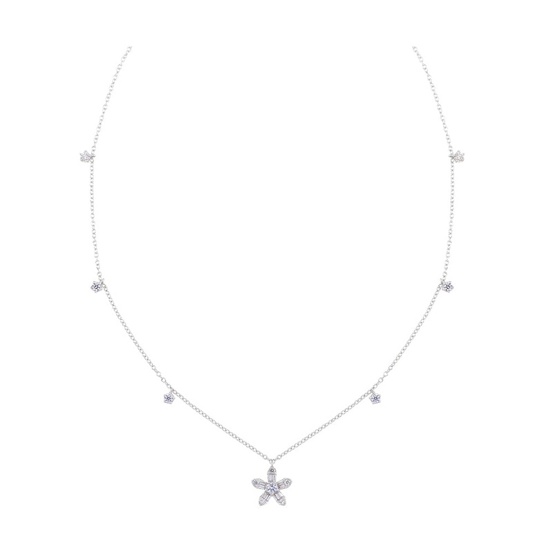 10Kt White Gold Diamond 3/8Ctw Necklace